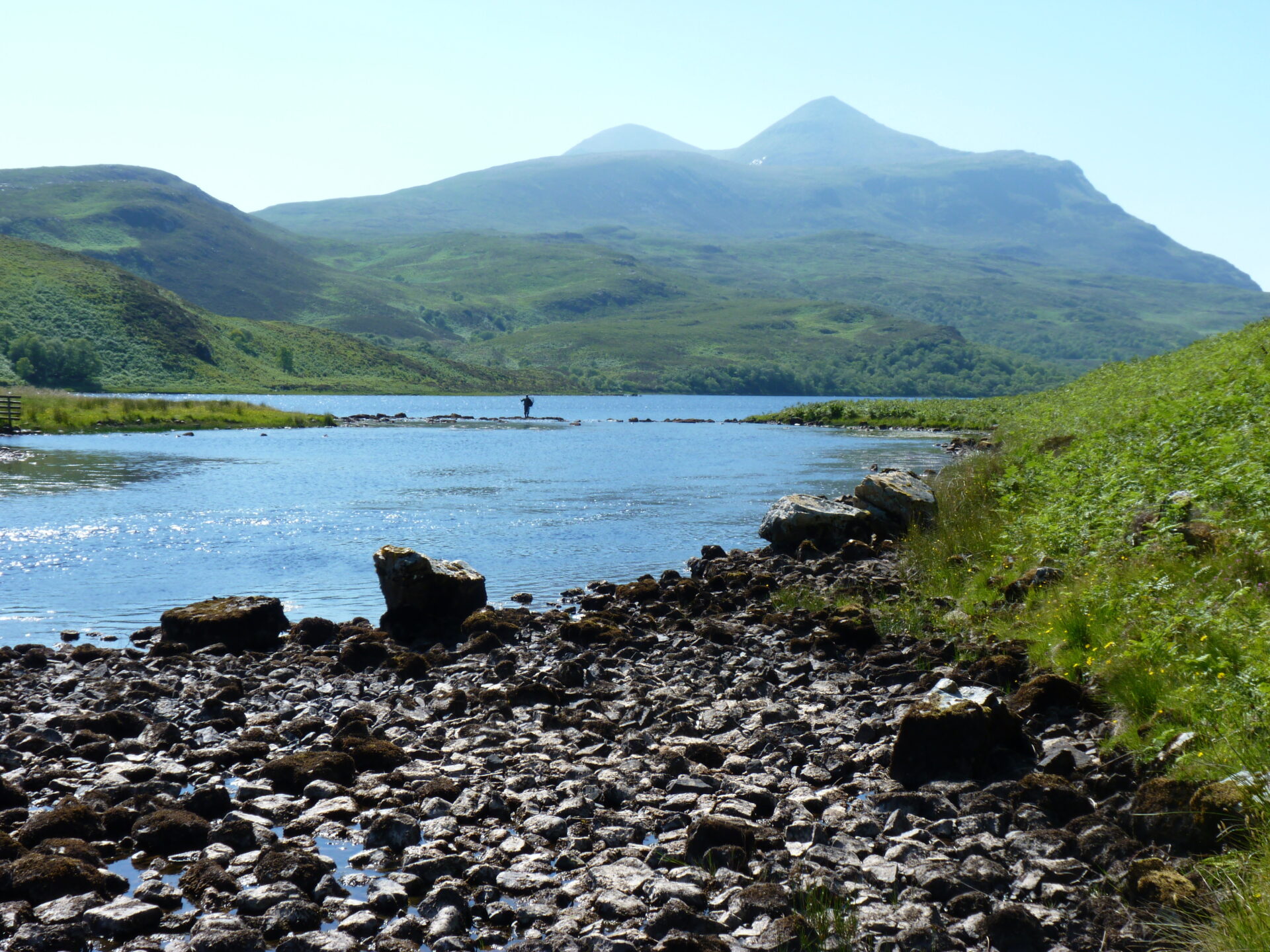 Fishing Loch Veyatie from the bank