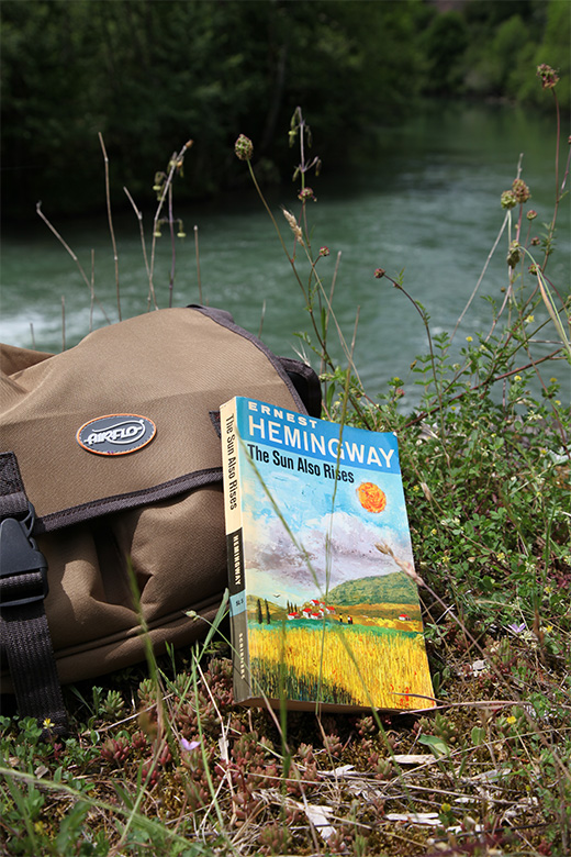 hemingways book on the riverbank