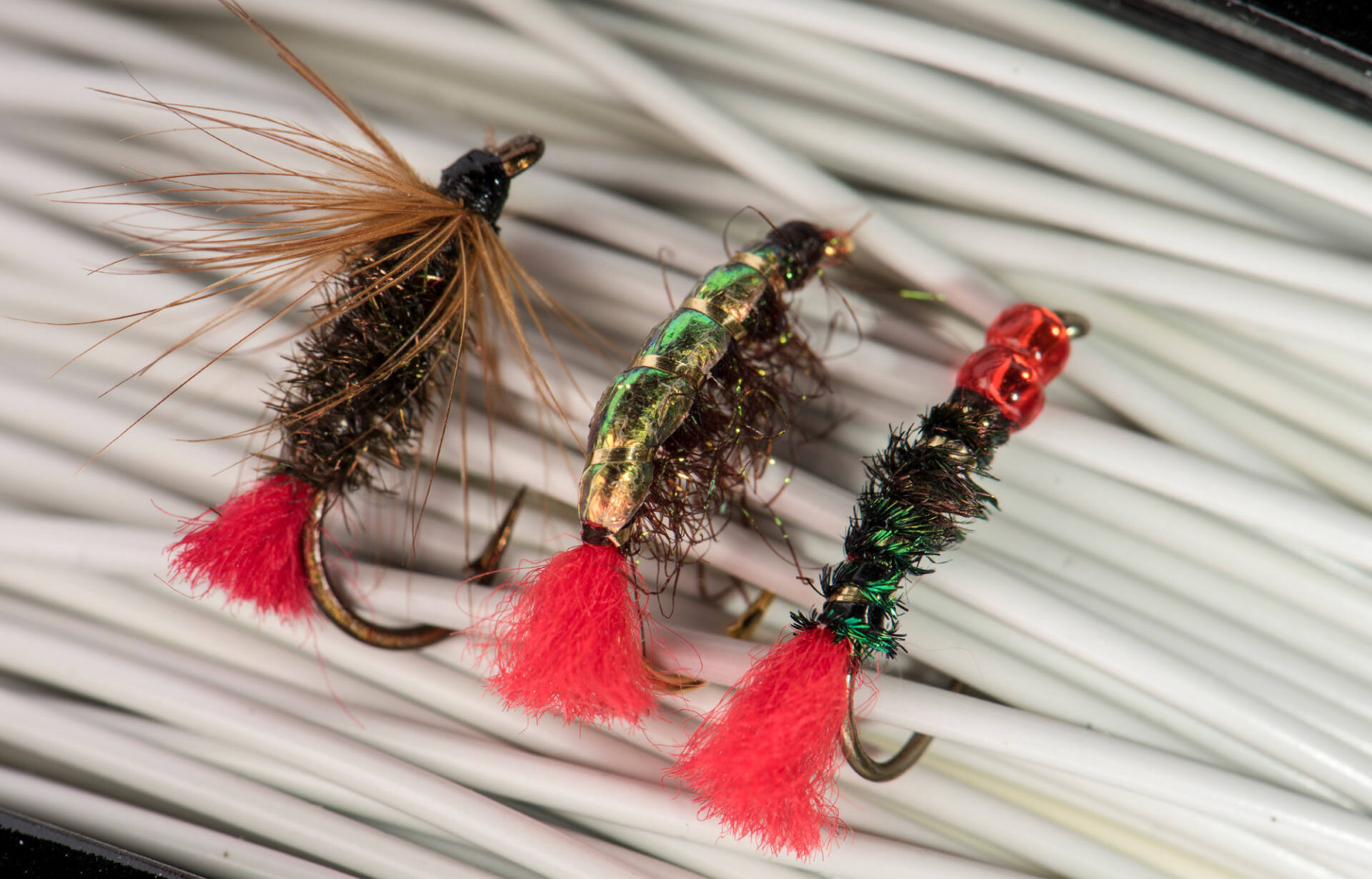 red tagged mullet flies